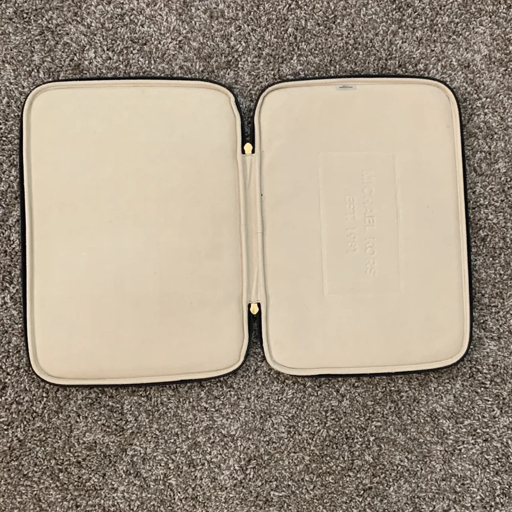 Michael Kors Black Tablet Sleeve with Gold Hardware